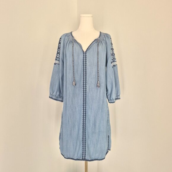 GAP denim style dress with embroidery details, size XS - Picture 3 of 8